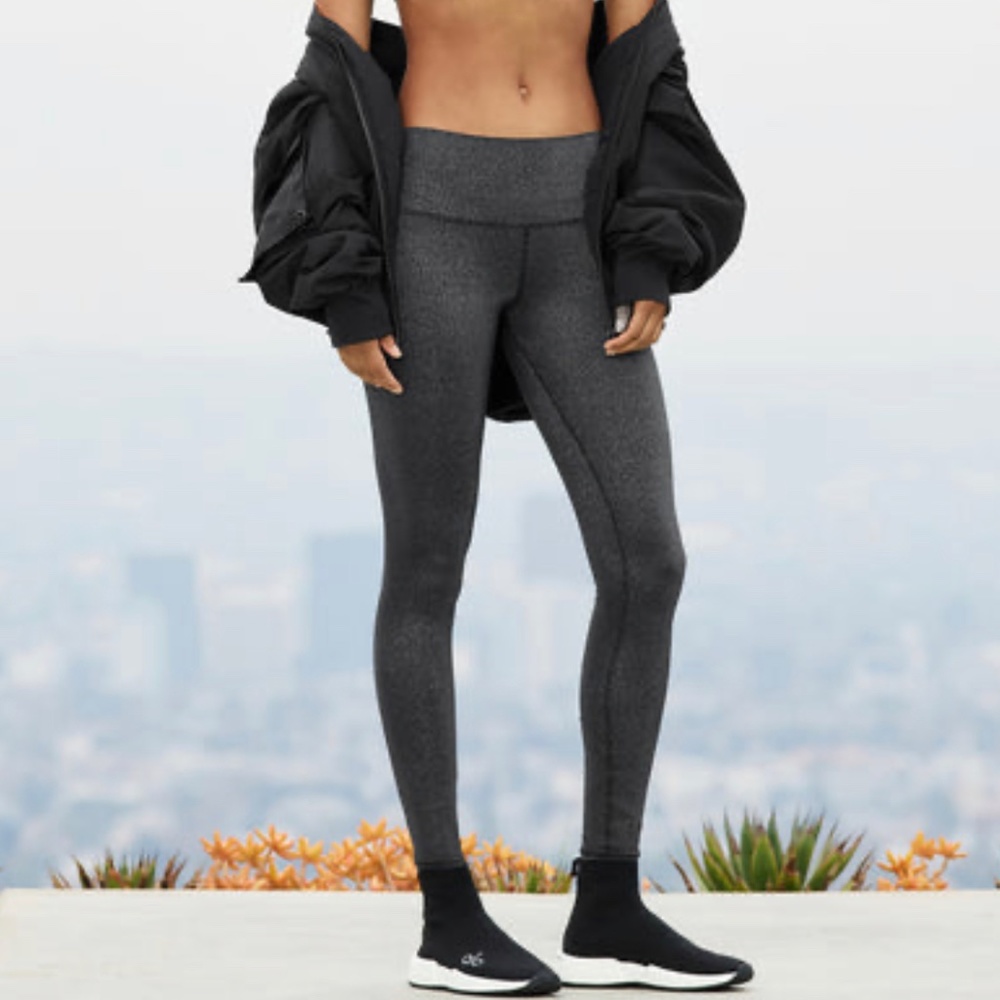 ALO HIGH WAIST GLITTER LEGGING GRAY XXS